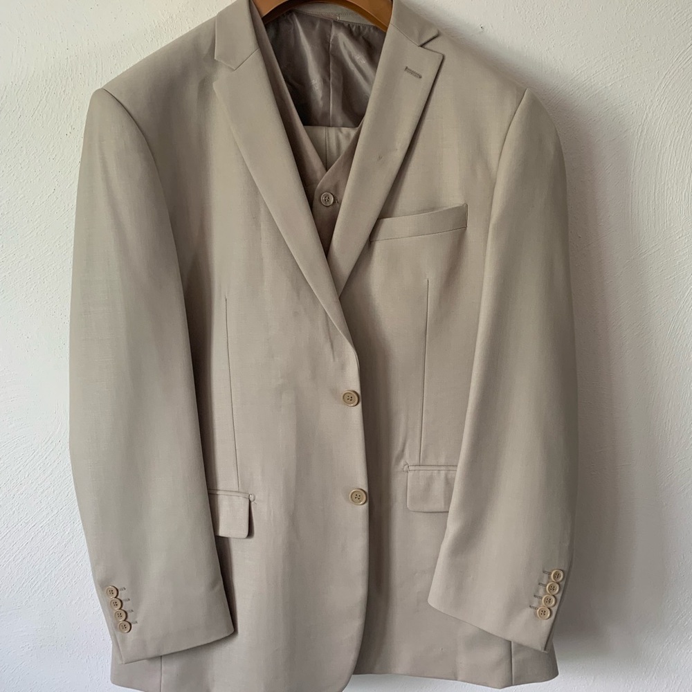 Men’s 3 Piece Khaki Suit